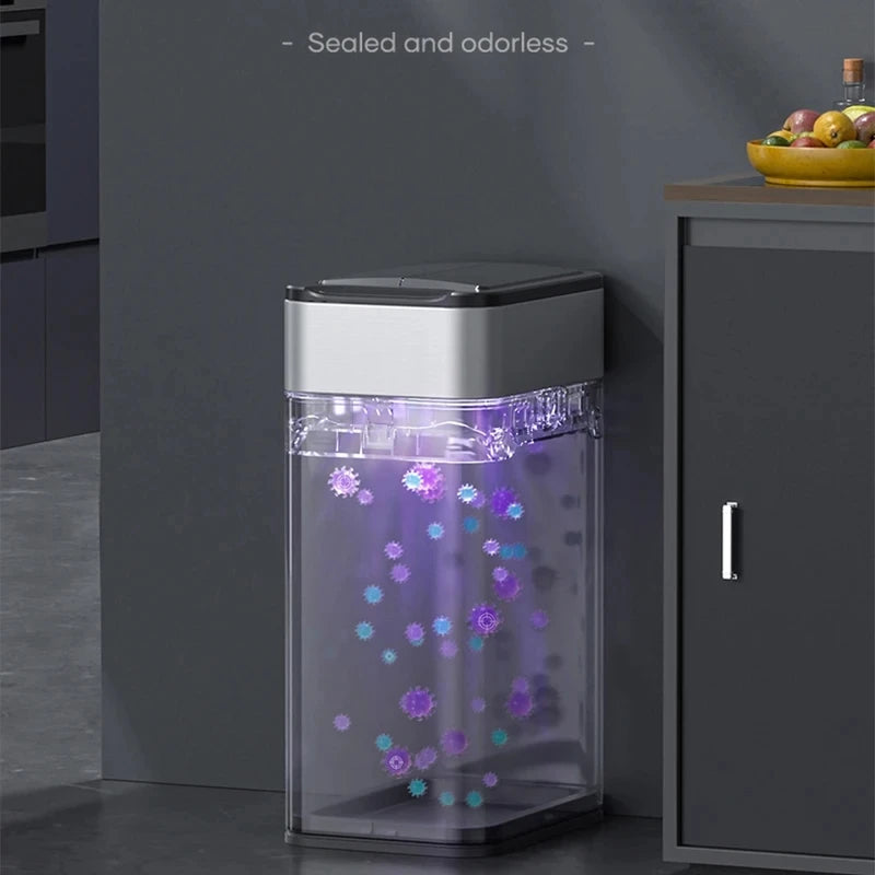 Cubo de basura inteligente para cocina, cubo con Sensor inteligente automático, cubo de basura, papelera para residuos de alimentos, 15/20/30/40/50/60L