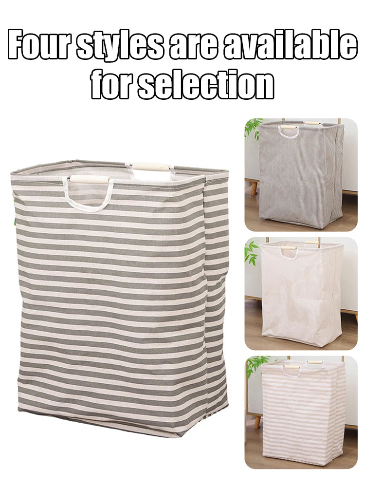 Bolsa plegable portátil de tela, cesta de almacenamiento impermeable para baño, para ropa sucia, venta al por mayor, 1 ud.