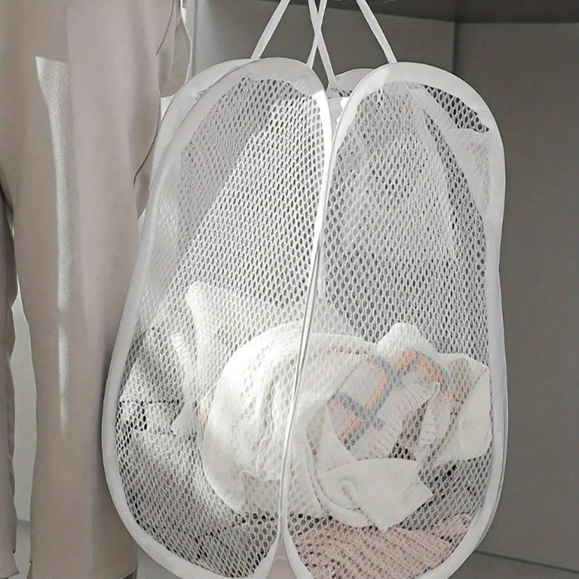 Cesta de lavandería de malla emergente plegable, cesto de ropa portátil para fácil lavado y almacenar ropa sucia, calcetines, juguetes, artículos diversos