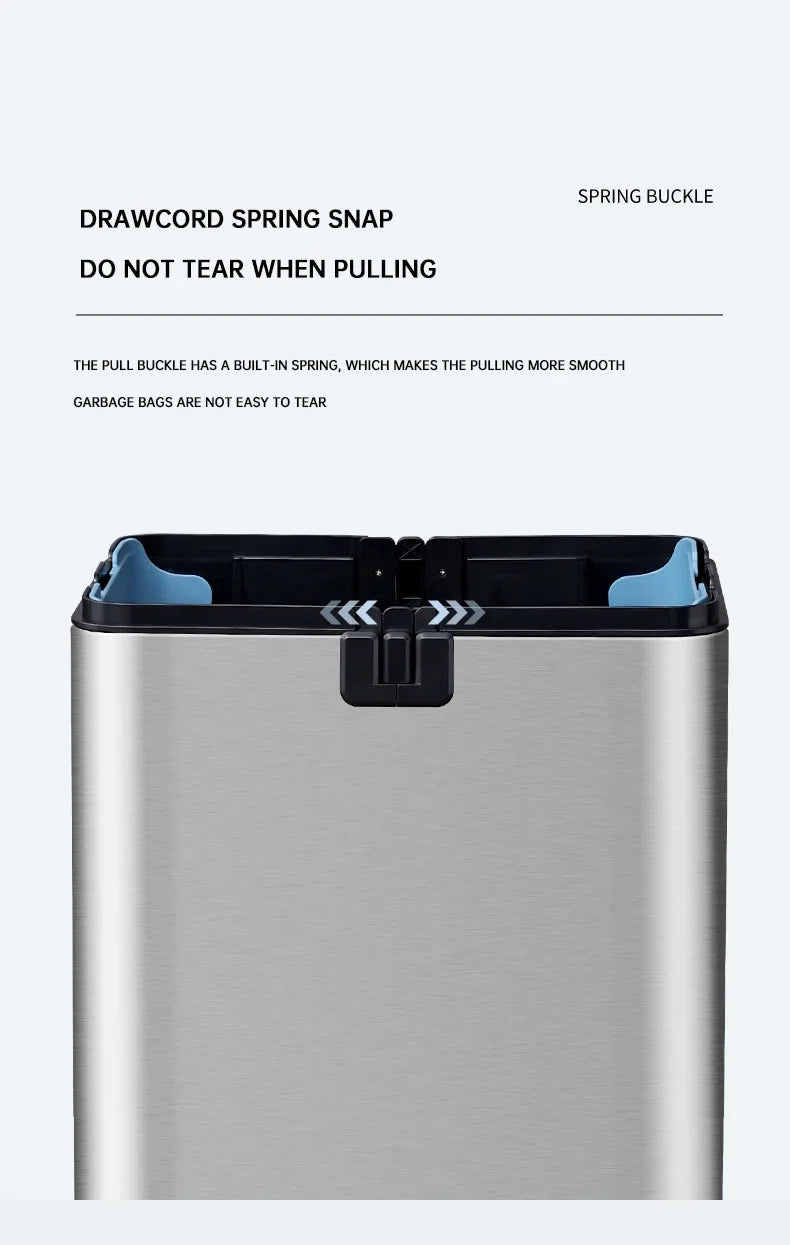 Cubo de basura de 9/15/20/30/40/50/60L, cubo de basura con Sensor inteligente de acero inoxidable de gran capacidad, cubo de basura automático, cubo de basura de cocina