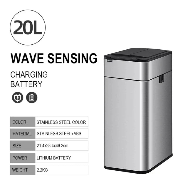 Cubo de basura inteligente para cocina, cubo con Sensor inteligente automático, cubo de basura, papelera para residuos de alimentos, 15/20/30/40/50/60L