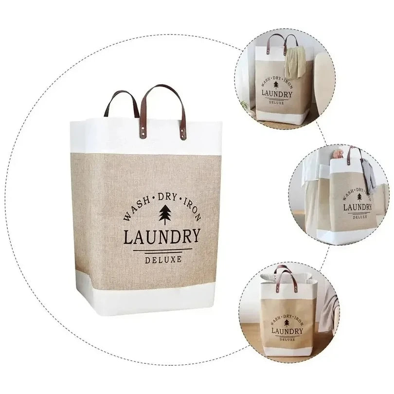 Cesta para la colada de gran capacidad, cesta para ropa sucia, cesta de tela para la colada, cesta de almacenamiento plegable, caja de almacenamiento para el hogar, 1 ud.