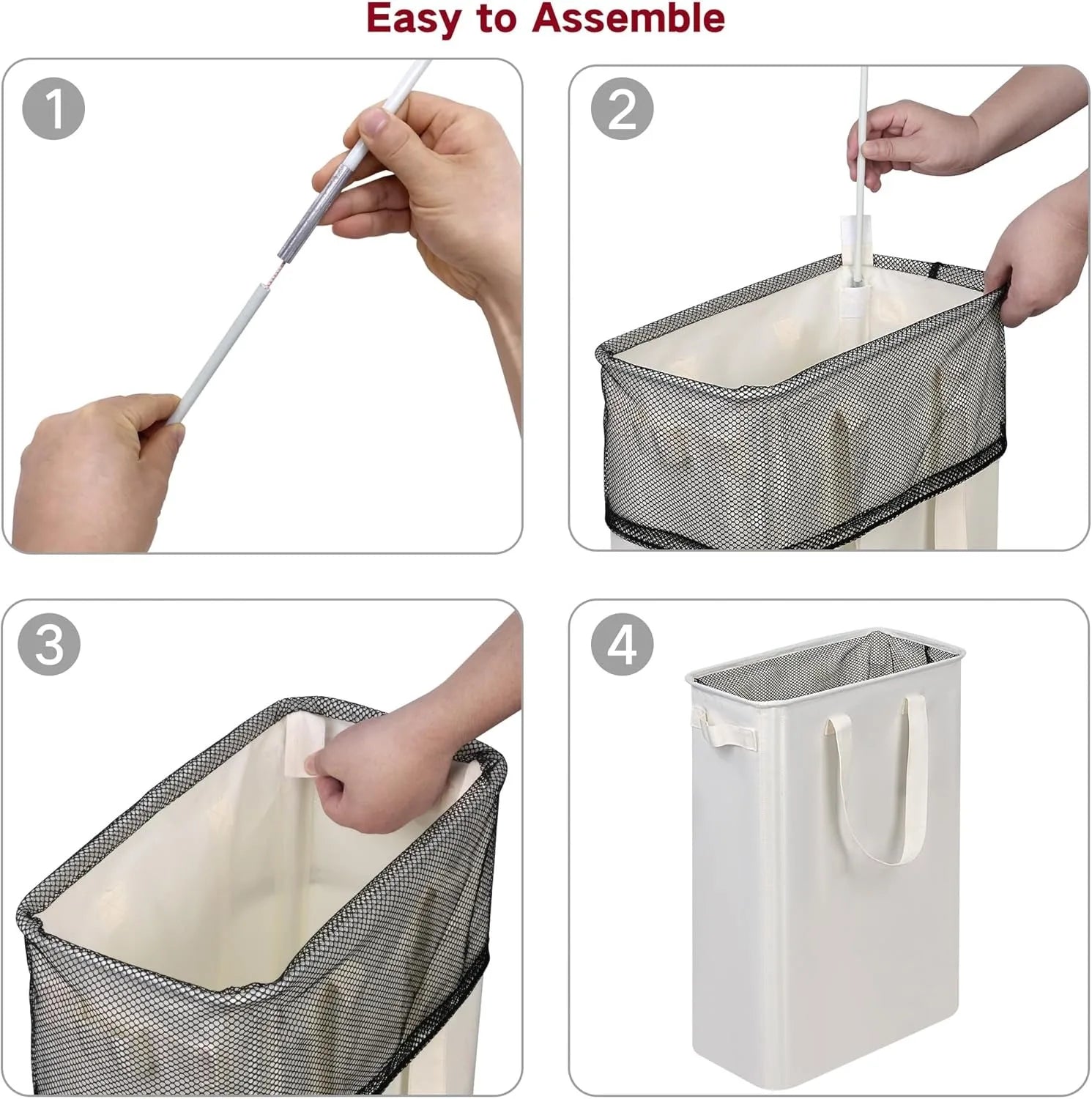 Cesta de almacenamiento de tela, cesta para ropa sucia, cesta para ropa sucia plegable para uso doméstico, baño con placa inferior, cesta para la colada