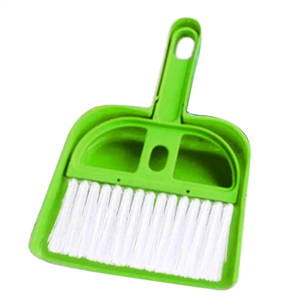 Mini escoba y recogedor con pala de basura para limpieza de escritorio, cepillo de mano portátil de plástico, barredora, limpiador de teclado