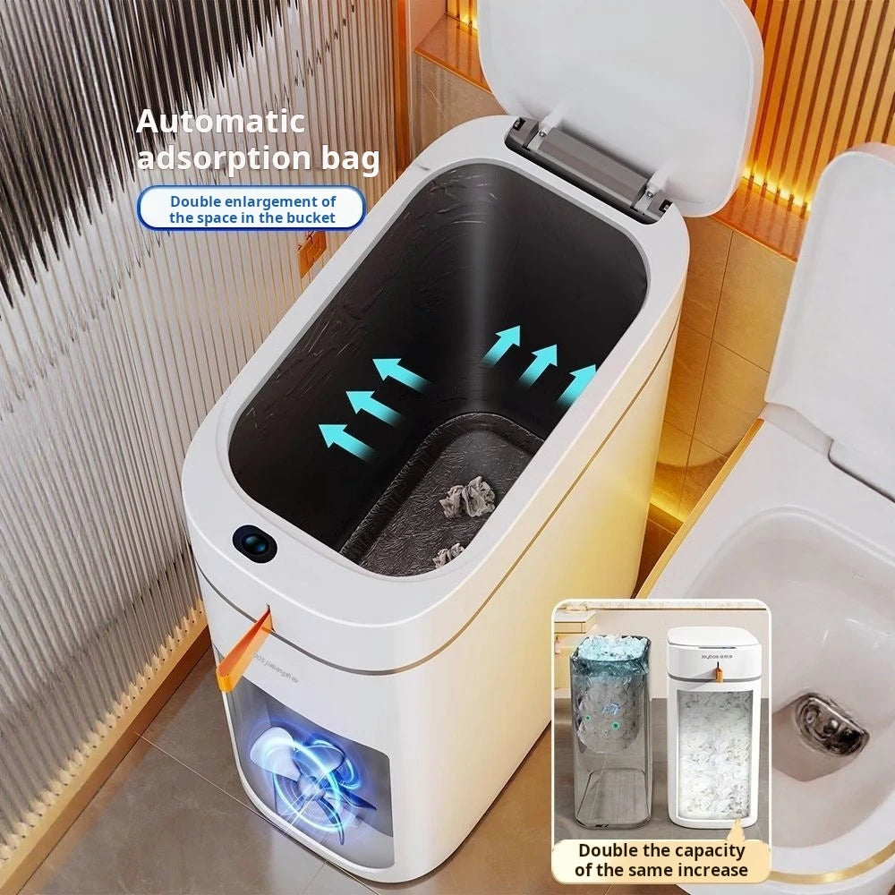 JOYBOS cubo de basura con Sensor inteligente con bolsa de adsorción automática, cubo de basura recargable para el hogar, inodoro, sala de estar y hogar
