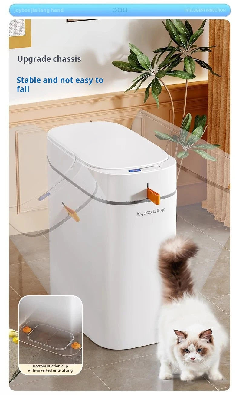 JOYBOS cubo de basura con Sensor inteligente con bolsa de adsorción automática, cubo de basura recargable para el hogar, inodoro, sala de estar y hogar