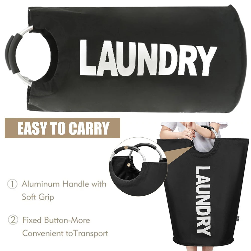 Bolsa de lavandería impermeable de 82L, cesta de lavandería plegable de gran capacidad, cesta de almacenamiento de ropa con asa para lavandería y dormitorio