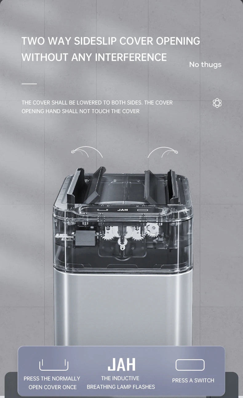 Nueva bote de basura de inducción inteligente para el hogar con tapa, inodoro, cocina, gran capacidad, sala de estar, embalaje automático, cubo de basura