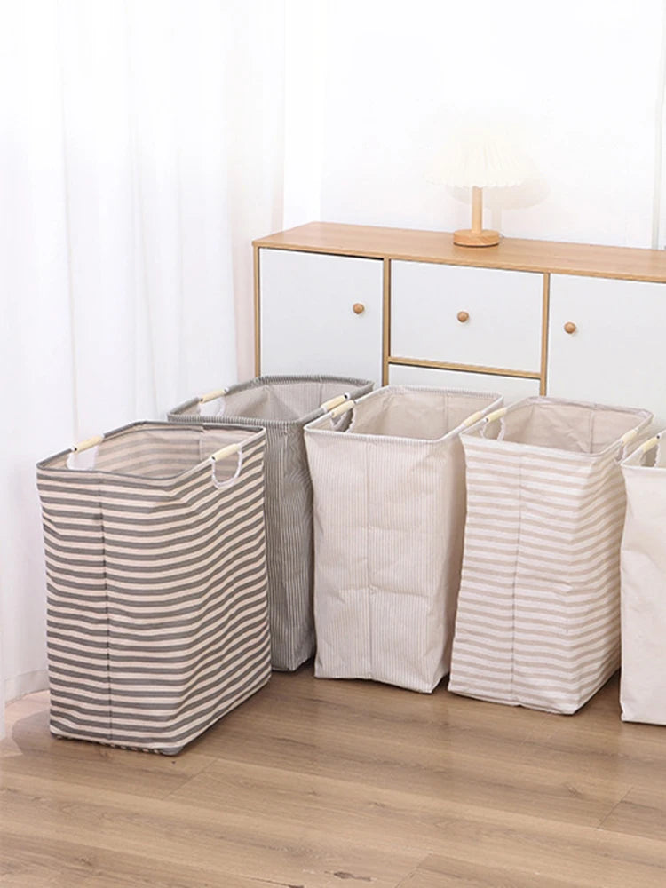 Bolsa plegable portátil de tela, cesta de almacenamiento impermeable para baño, para ropa sucia, venta al por mayor, 1 ud.