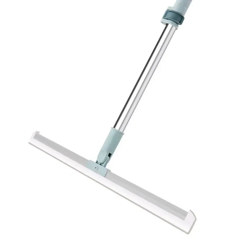 Escoba mágica de silicona para suelo de baño, rascador de limpieza para el baño del hogar, mango de plástico, uso seco y húmedo dos en uno