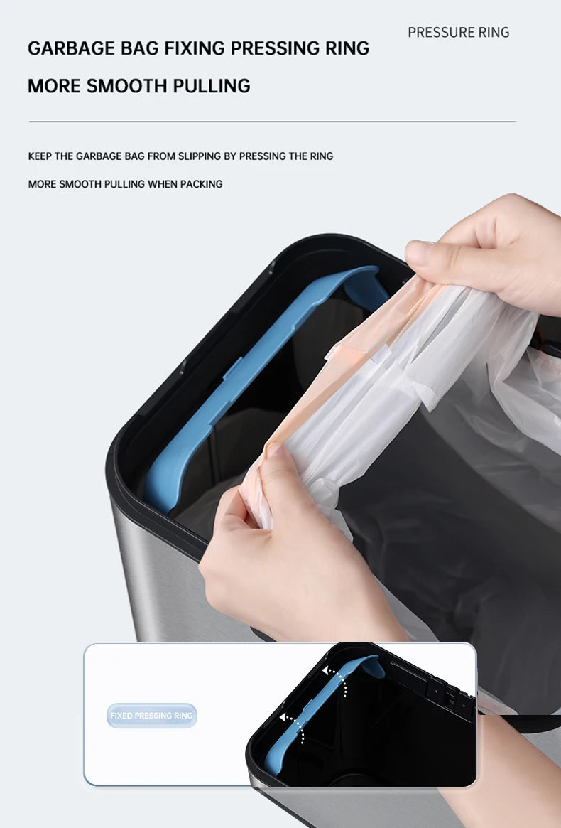 Cubo de basura inteligente para cocina, cubo con Sensor inteligente automático, cubo de basura, papelera para residuos de alimentos, 15/20/30/40/50/60L