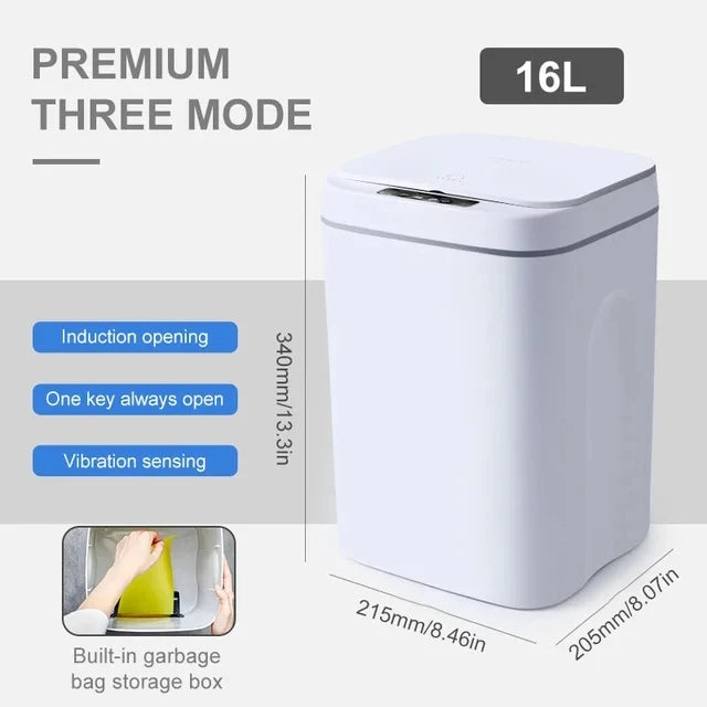 Cubo de basura inteligente de 20L para baño, cubo de basura con Sensor automático, cubo de basura eléctrico, papelera impermeable para cocina, basura de reciclaje