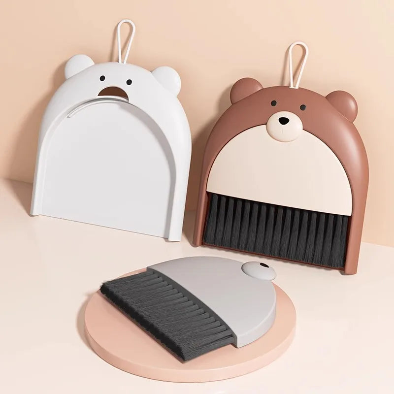 Juego de escoba y recogedor pequeño para el hogar, pala de basura de plástico portátil para escritorio, Mini escoba plegable, 1-5 uds.