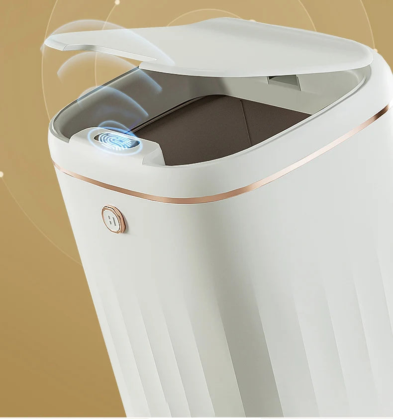 Cubo de basura inteligente para baño de 24/20L, cubo de basura con Sensor automático, cubo de basura de inducción de gran capacidad para cocina y baño