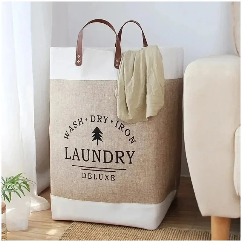 Cesta para la colada de gran capacidad, cesta para ropa sucia, cesta de tela para la colada, cesta de almacenamiento plegable, caja de almacenamiento para el hogar, 1 ud.