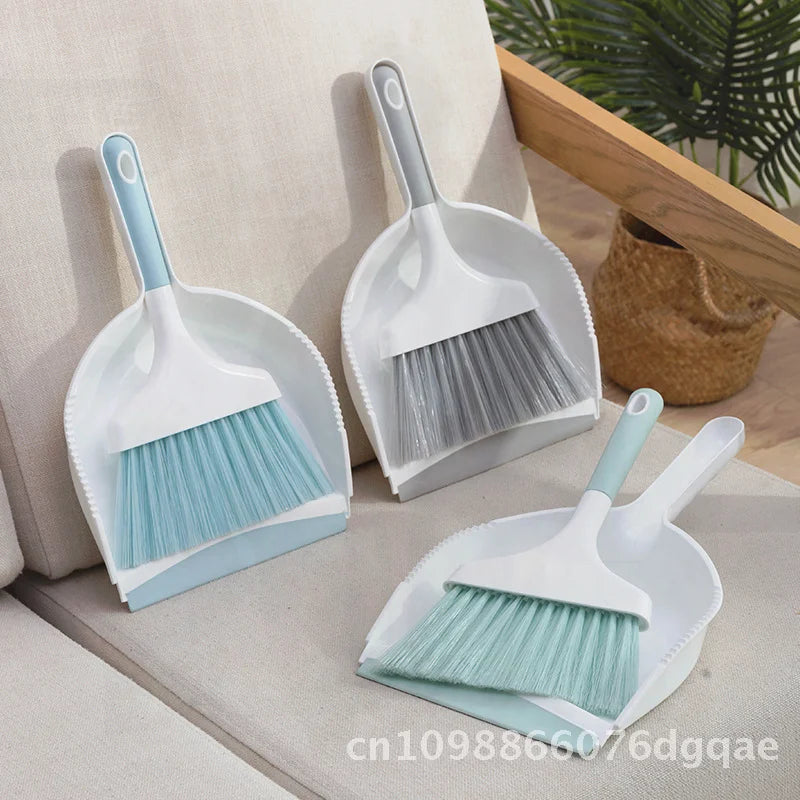 Mini escoba de escritorio y recogedor, herramientas de limpieza para el hogar y la Oficina, plástico de tamaño pequeño, azul cielo, gris, turquesa, opciones disponibles