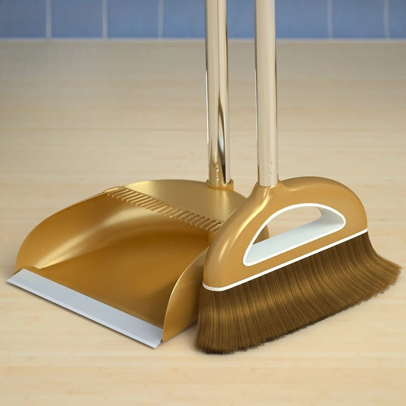 Juego de escoba y recogedor, herramienta de limpieza de suelo para el hogar, escoba mágica de plástico para barrer el cabello, cocina, sala de estar, limpieza de oficina