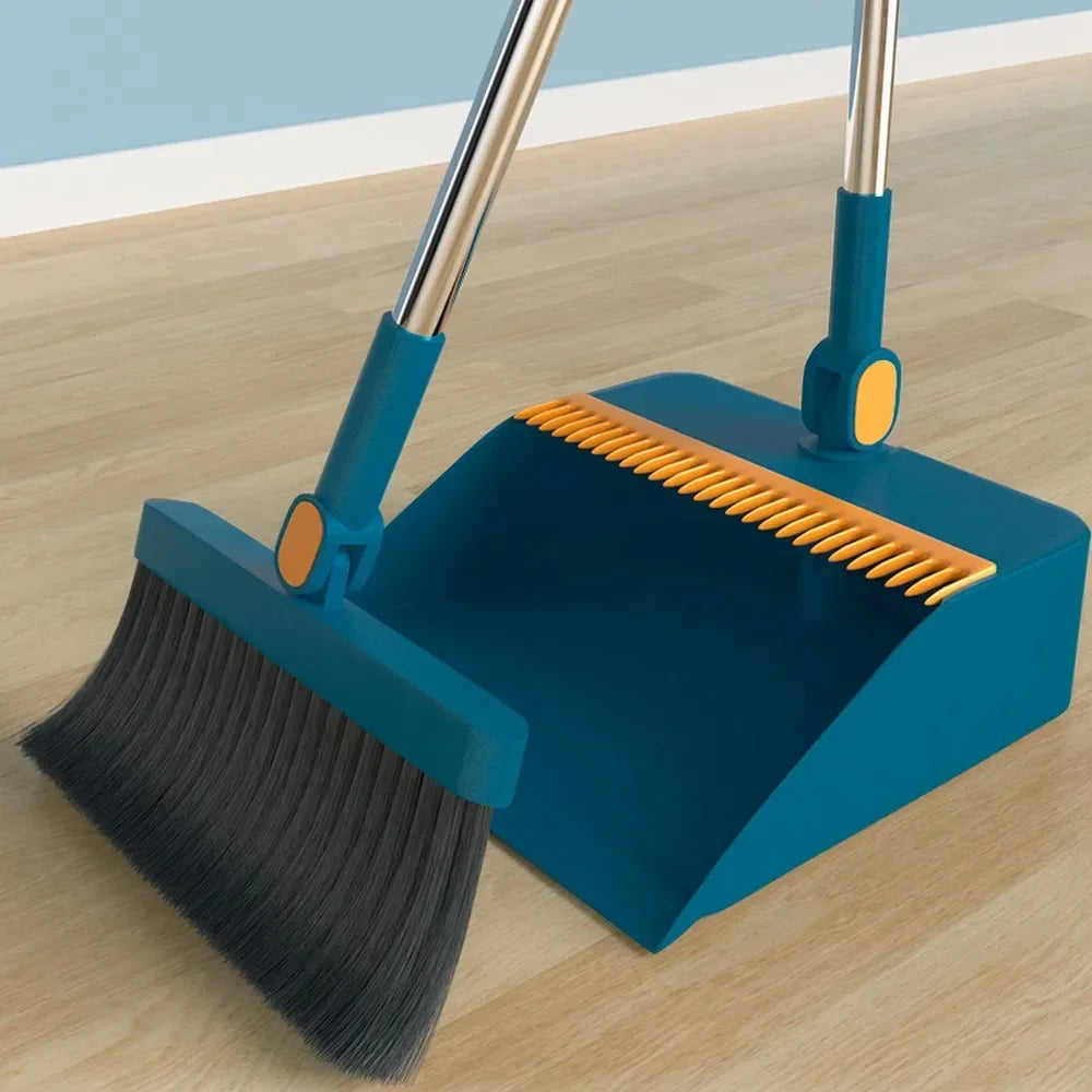 Juego de escoba y pala plegable para el hogar, barredor de plástico, cocina, suelo de madera, escoba y cuchara para pelo de mascotas, herramientas, producto de limpieza