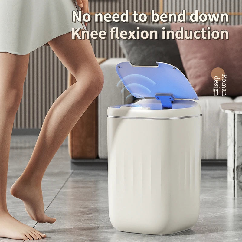 Cubo de basura con Sensor inteligente de 24L, cubo de basura electrónico para baño, cubo de basura con Sensor inteligente automático para cocina, inodoro