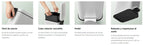SONGMICS Cubo de Baño, Cubo Basura Pequeño de 5 L con Tapa, Cubo de Inodoro con Pedal, Delgada para Espacios Pequeños, Acero, Cierre Suave, Negro/Blanco/Plata