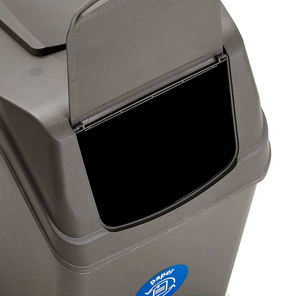 Juego de 4 cubos de reciclaje 100L PROSPERPLAST Sortibox de plastico en color gris