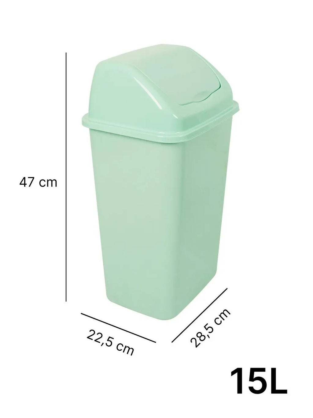 JARDIN202 - Cubo de Basura con Tapadera Basculante - 30/50 Litros - Ideal para Hogar y Oficina
