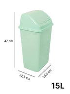 JARDIN202 - Cubo de Basura con Tapadera Basculante - 30/50 Litros - Ideal para Hogar y Oficina