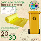Cubo de Basura de Reciclaje Wellhome 70L Plástico 2 Aperturas