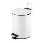GREATOYAR Papelera Metal, Cubo de Basura con Pedal, Cubo de Basura de Acero Inocidable, Cubo de Basura con Reposapiés Antideslizante para Cocina, Baño, Oficina, 3 / 5 Litro