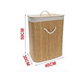 Cesto para Ropa Sucia Plegable de Bambú con Tapa Asas y Bolsa Extraíble Grande Organizador Ecológico y Resistente para Dormitorios y Lavandería