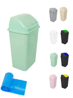 JARDIN202 - Cubo de Basura con Tapadera Basculante - 30/50 Litros - Ideal para Hogar y Oficina
