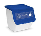Cubo de Basura de Reciclaje - Pack 3 Cubos Apilables de Cocina con Ruedas - Capacidad 36 L - Ideal para Reciclar (Plástico - Papel - Vidrio)
