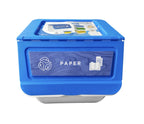 Cubo de Basura de Reciclaje - Pack 3 Cubos Apilables de Cocina con Ruedas - Capacidad 36 L - Ideal para Reciclar (Plástico - Papel - Vidrio)