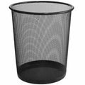 Papelera de Malla Metálica Negra – 26 x 23 cm – Papelera de Reciclaje para Oficina, Casa, Dormitorio, Escuela de Metal – Cesta de Basura para Escritorio, Mesa, Mueble.