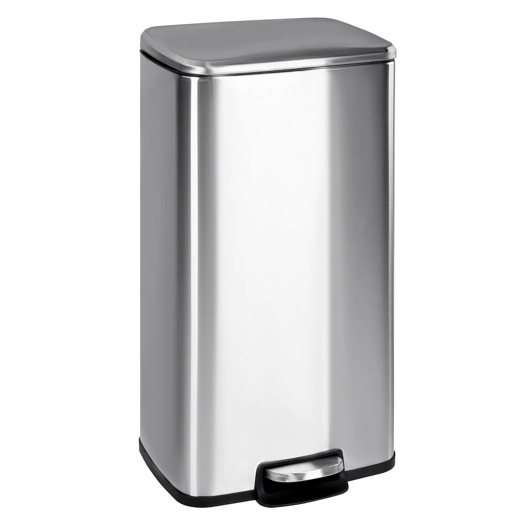 T-lovendo - Cubo de Basura para Cocina 30L | Pedal de Acero Inoxidable | Cierre Suave | Cubo Interior
