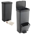 Cubo de Basura de Reciclaje Wellhome 70L Plástico 2 Aperturas