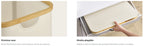 SONGMICS Cesto de Ropa Sucia con Tapa, Gran Cesta Colada de 2 Secciones, 130 L/65 L, Forro de Malla Extraíble, Tejido Oxford, Asas Bambú, Plegable, 52 x 38,5 x 70,5 cm/42 x 22,5 x 70,5 cm, Negro Tinta/Gris Paloma/Blanco Cre