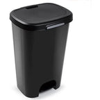 C.A - Cubo de Basura de Plástico con Apertura a Pedal - Libre de BPA - 50 Litros - 63.5cm x 41cm x 36cm