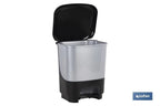 Cubo de Basura Cofan con Pedal Class Rigido y Resistente | Capacidad 10 Litros | Color Gris y Negro