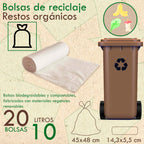 Cubo de Basura de Reciclaje Wellhome 70L Plástico 2 Aperturas