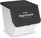 Cubo de Basura de Reciclaje - Pack 3 Cubos Apilables de Cocina con Ruedas - Capacidad 36 L - Ideal para Reciclar (Plástico - Papel - Vidrio)