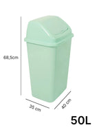JARDIN202 - Cubo de Basura con Tapadera Basculante - 30/50 Litros - Ideal para Hogar y Oficina