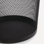 Papelera de Malla Metálica Negra – 26 x 23 cm – Papelera de Reciclaje para Oficina, Casa, Dormitorio, Escuela de Metal – Cesta de Basura para Escritorio, Mesa, Mueble.