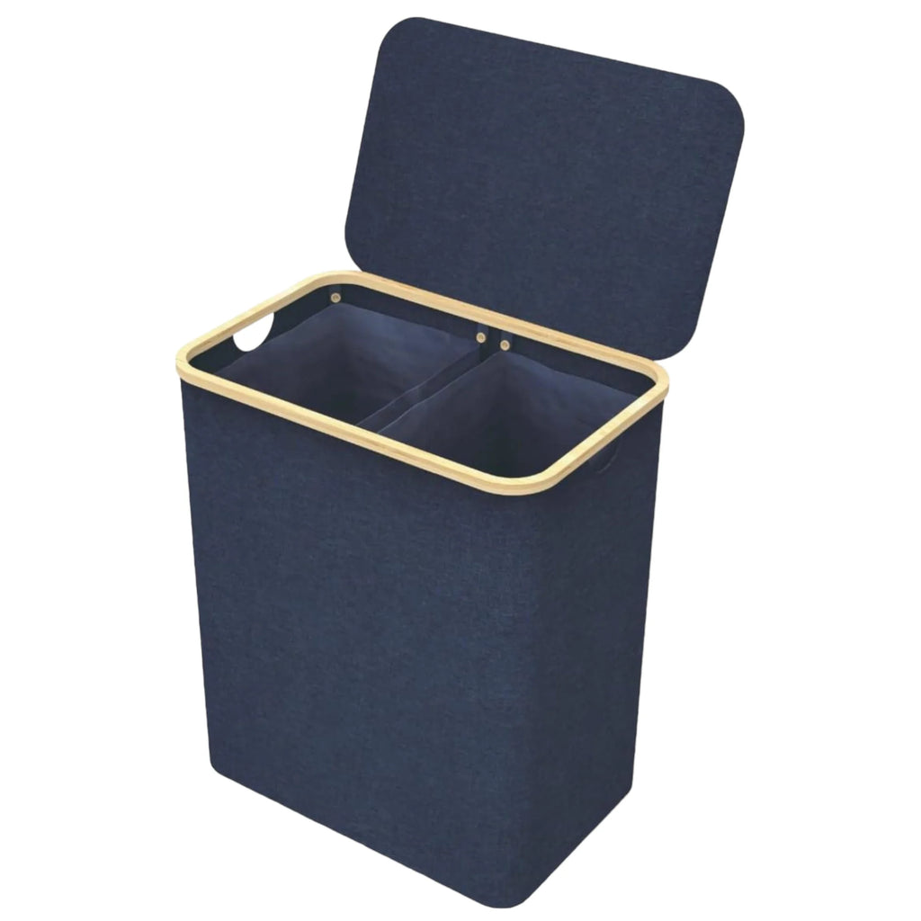 Cesto de Ropa Sucia de Bambú con Tapa y Asas: 72L o 100 L, 2 Clasificaciones, Plegable, Bolsa Interior Lavable a Máquina - Solución Elegante y Práctica para la Lavandería en tu Dormitorio ,Cubo Ropa Sucia. (CUBO002 1999