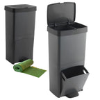 Cubo de Basura de Reciclaje Wellhome 70L Plástico 2 Aperturas
