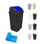 JARDIN202 - Cubo de Basura con Tapadera Basculante - 30/50 Litros - Ideal para Hogar y Oficina