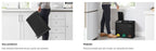 SONGMICS - Papelera de cocina, 3 x 8 L, con tapas, basura triple de acero para pequeñas familias, pedales y cuartos, fácil de limpiar, Plata y Negro/Blanco Crema y Marrón/Blanco Crema y Marrón/Negro/Blanco y Gris