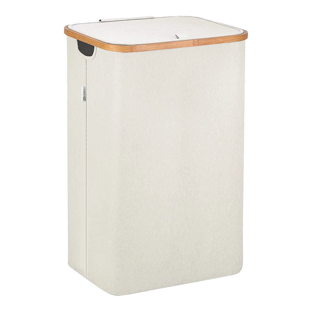 Cesto de Ropa Sucia de Bambú con Tapa y Asas: 72L o 100 L, 2 Clasificaciones, Plegable, Bolsa Interior Lavable a Máquina - Solución Elegante y Práctica para la Lavandería en tu Dormitorio ,Cubo Ropa Sucia. (CUBO002 1999