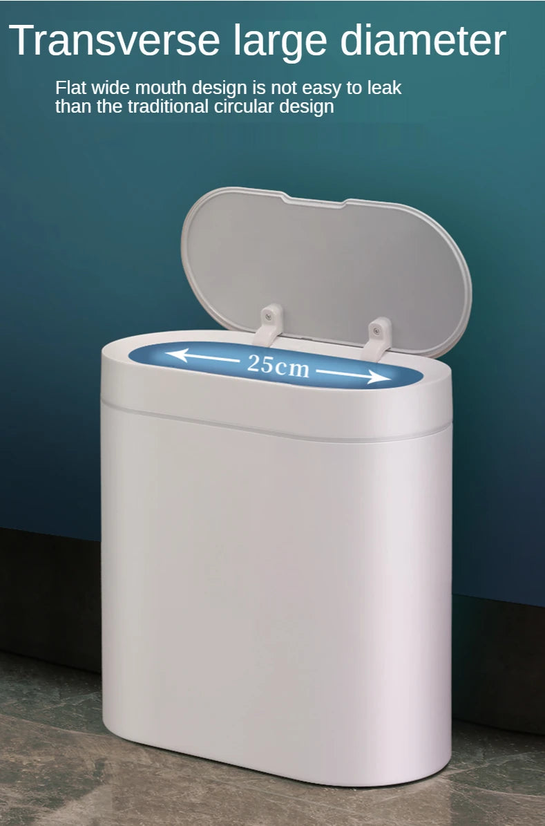 Cubo de basura con Sensor inteligente de 8L/7L, cubo de basura electrónico automático para el hogar, cubo de basura para cocina, inodoro, impermeable, cubo con Sensor de costura estrecha