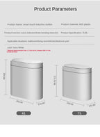 Cubo de basura con Sensor inteligente de 8L/7L, cubo de basura electrónico automático para el hogar, cubo de basura para cocina, inodoro, impermeable, cubo con Sensor de costura estrecha
